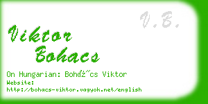 viktor bohacs business card